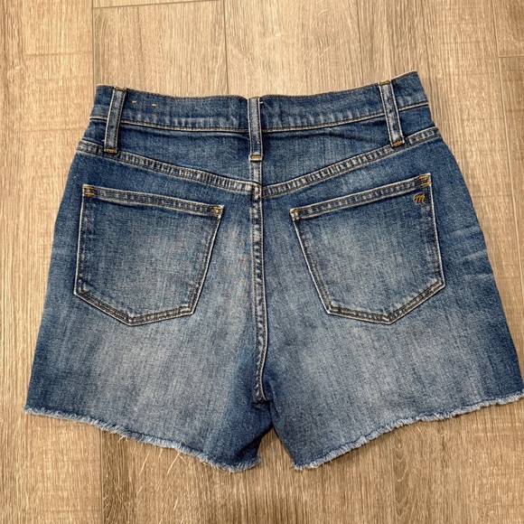 MADEWELL High-Rise Denim Cutoff Shorts | Size 25 | Indigo blue - Picture 3 of 7